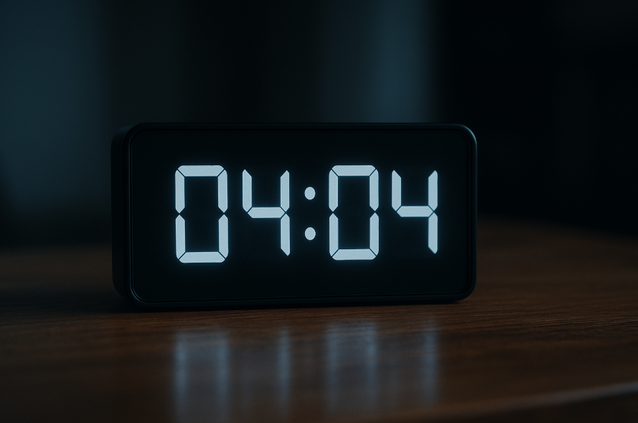 Дізнайтеся, що означає 04:04 на годиннику: нумерологічне, духовне й психологічне тлумачення цього символу та чому ви бачите його часто.