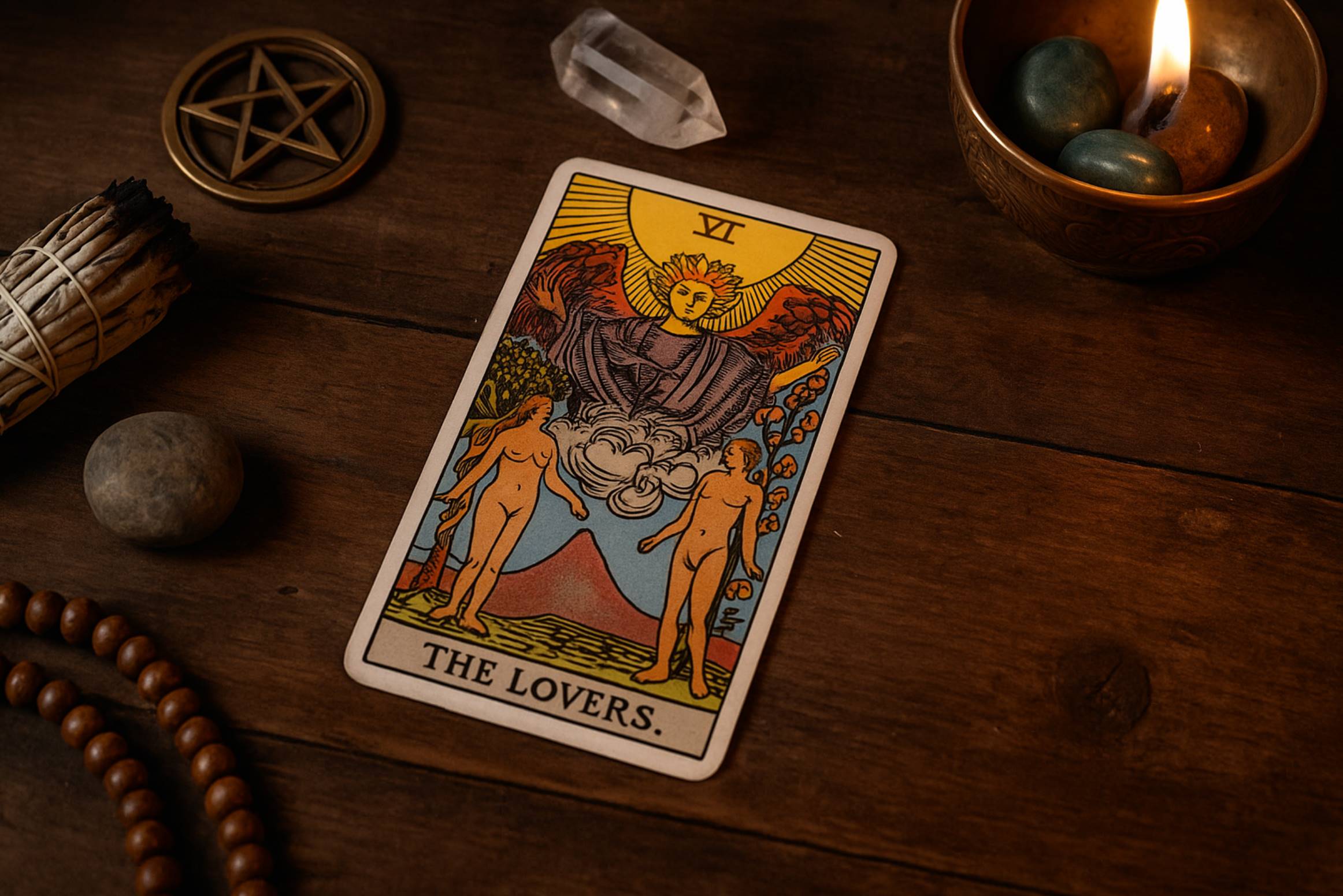 Дізнайтесь, що символізує карта “Закохані” у Таро: її значення в коханні, роботі та житті за тлумаченнями досвідчених тарологів.