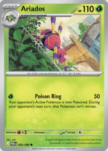 Картка Ariados 002/088 із набору Pokémon TCG Perfect Order: опис, параметри, атака Poison Ring, рідкість, стан та актуальна ціна для ринку TCG!
