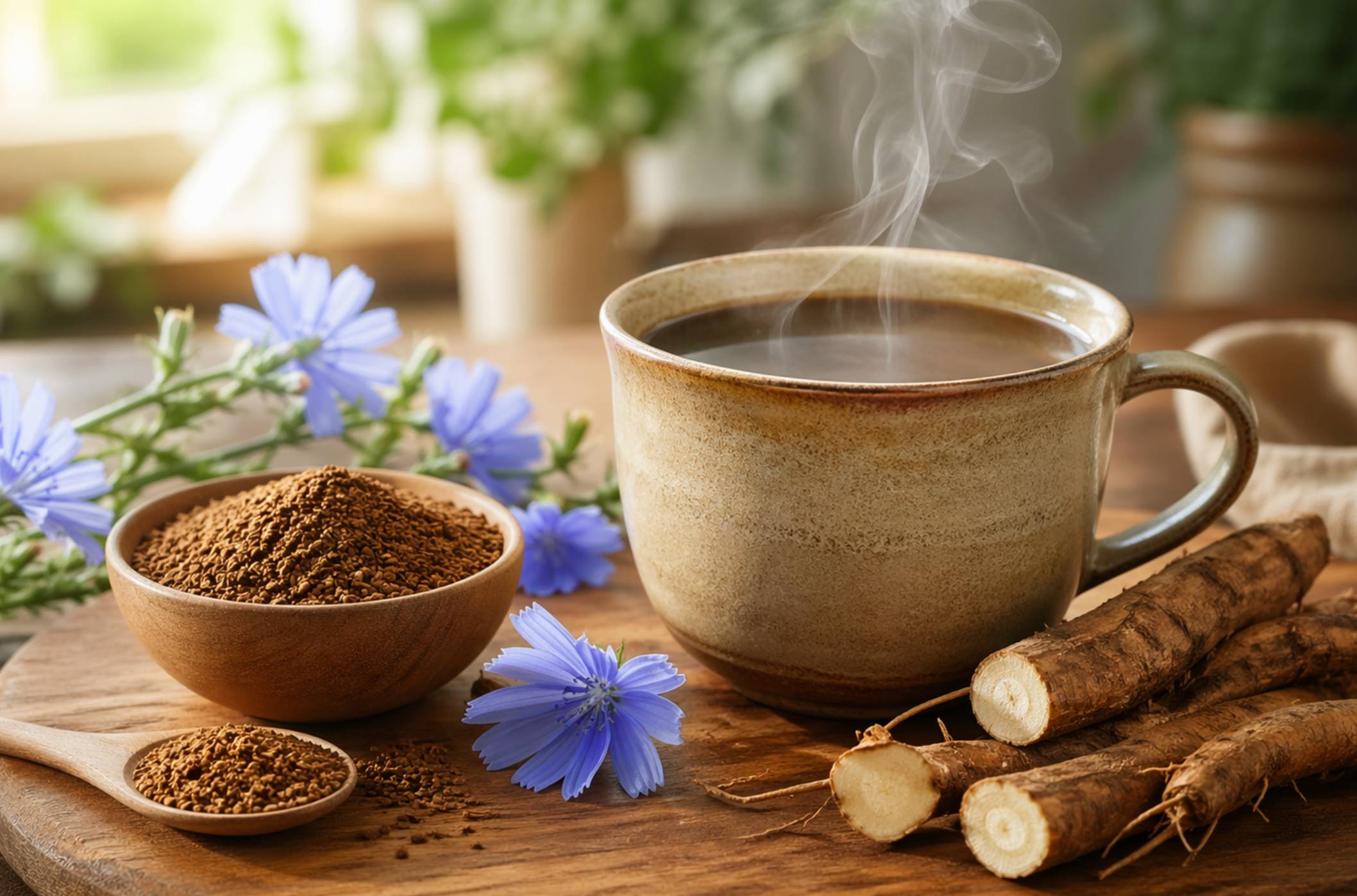 Цикорій підтримує травлення, містить інулін, не має кофеїну й може стати корисною альтернативою каві. Дізнайтеся, кому він підходить.