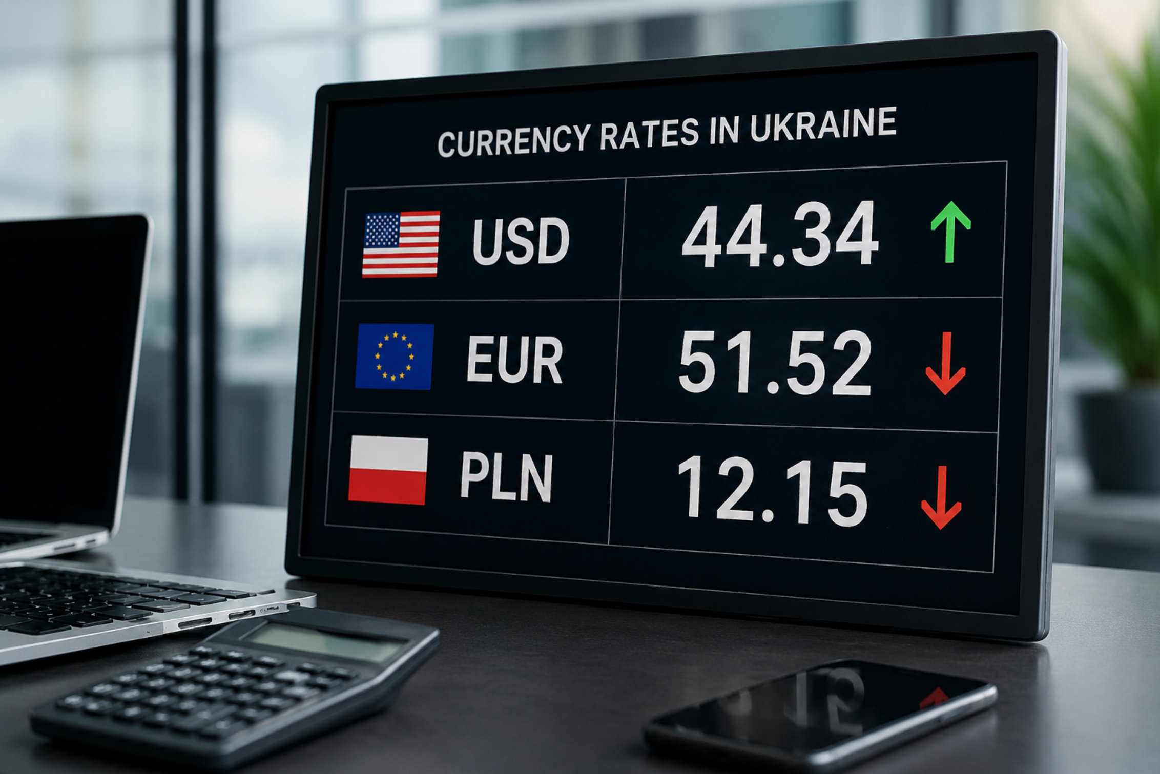 НБУ встановив курс валют на 4 червня: долар подорожчав до 44,34 грн, євро знизився до 51,52 грн, а польський злотий коштуватиме 12,15 грн.