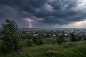 7 червня в Україні прогнозують дощі, грози, град і шквали до 20 м/с. У трьох областях очікуються значні опади, оголошено жовтий рівень небезпеки.